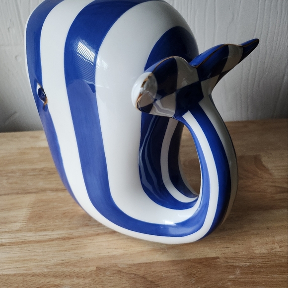 Mackenzie-Childs Big Blue Whale Pitcher - Picture 5 of 7